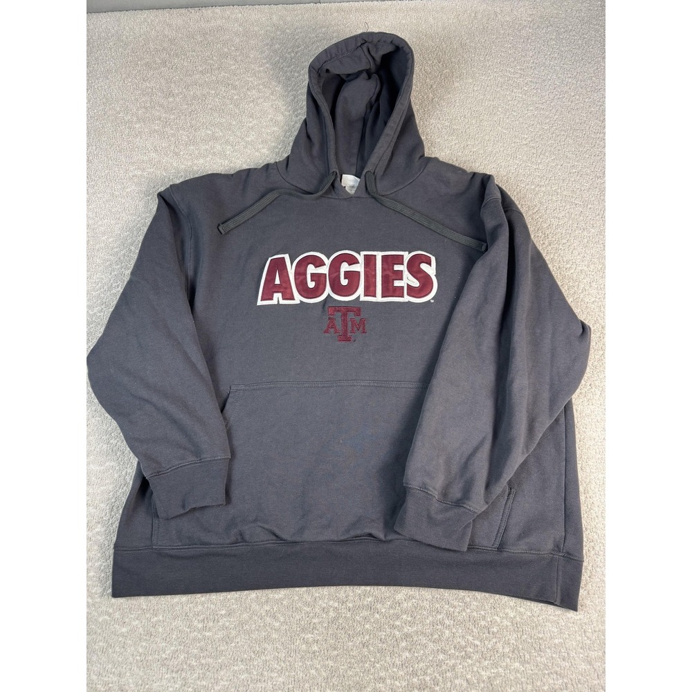 Texas‎ A&M Aggies Hoodie Sweatshirt Mens 2XL Gray NCAA Football Section 101